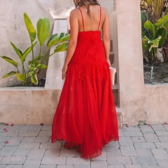 Vici Collection Lace Chiffon Enchanted Evening Dress - Picture 4 of 10